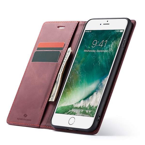 Spacecase Wallet iPhone 7/8 Plus red zdjęcie 1