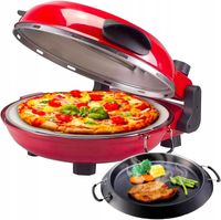 PIEC DO PIZZY PRZENOŚNY ELEKTRYCZNY PIEKARNIK KOMPAKTOWY 1200 W CZERWONY