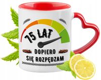 75 Urodziny Czerwony Z Uszkiem W Kształcie Serca Na Prezent