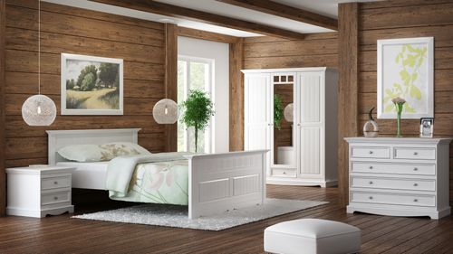 SZAFA BELLUNO 2d BIAŁA DREWNO SOSNOWE PL011B na Arena.pl