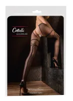 cottelli legwear rajstopy siateczkowe z podwiązką l/xl czarne
