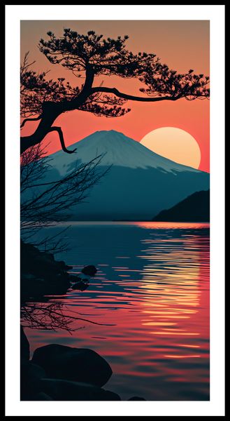 Plakat 50x100cm Góra Wieczorem zdjęcie 3