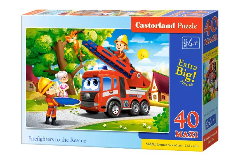 Puzzle maxi 40 elementów. Strażacy na ratunek zdjęcie 1