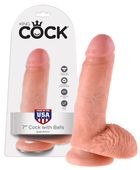 King Cock 7 Dildo z jądrami i przyssawką 19,4 cm