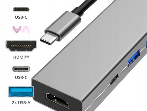 Hub USB HAMA 2xUSB-A 3.2, 1xTYP-C, 1xHDMI 200107 na Arena.pl
