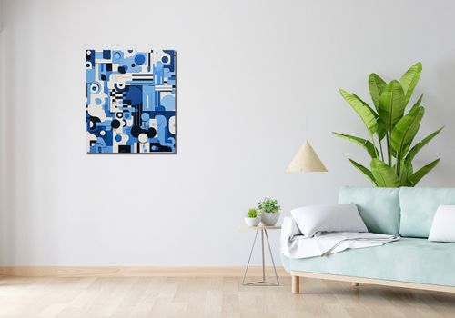 Obraz 60x70cm Niebieski Labirynt na Arena.pl