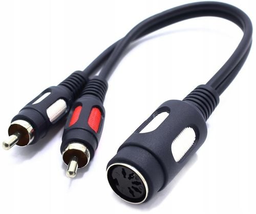 PRZEJŚCIÓWKA ADAPTER GNIAZDO DIN 5 PIN NA 2X WTYK RCA CHINCH VITALCO na Arena.pl