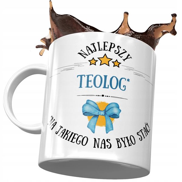 Kubek Dla Teologa Najlepszy Teolog Prezent Z Nadrukiem Ze Zdjęciem zdjęcie 1