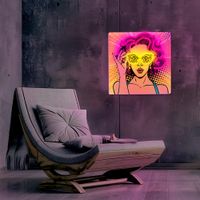 Neon Forever Art LED Kobieta w okularach FLA02 Oświetlenie dekoracyjne