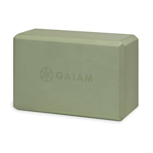 Kostka do jogi z pianki Celery Point Gaiam 23 x 7 x 15 cm zielona na Arena.pl