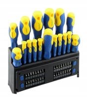 Śrubokręty magnetyczne komplet zestaw 49el stojak