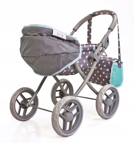 Wózek dla lalek GŁĘBOKI GONDOLA - SKŁADANY DASZEK - DUŻE KOŁA + TORBA Doris na Arena.pl