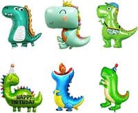 6 dużych balonów foliowych dinozaurów na urodziny