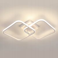 Lampa Sufitowa LED Żyrandol Kwadratowy Biały Nowoczesny 42W 4500K