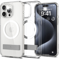 ETUI ULTRA HYBRID S MAGSAFE Z PODSTAWKĄ DO IPHONE 15 PRO PRZEZROCZYSTE