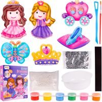 Magnesy Na Lodówkę Księżniczki 6 Sztuk Do Malowania Diy Farby Szablony Gips