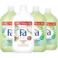 Żel pod prysznic damski FA aloes i kokos MIX ZESTAW 4x 750ml