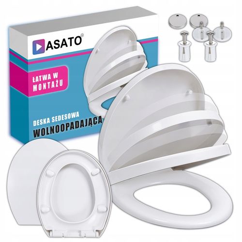 Deska Sedesowa Wolnoopadająca 0041-1 WC Twarda Wypinana Uniwersalna Mocna na Arena.pl