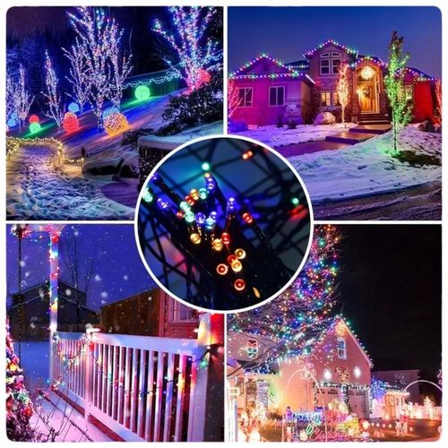 LAMPKI CHOINKOWE 500 LED ZEWNĘTRZNE WEWNĘTRZNE ŚWIĄTECZNE MULTIKOLOR MIX na Arena.pl