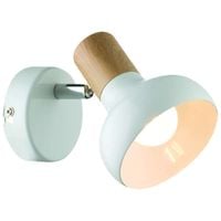 Ścienna lampa reflektor PUERTO 91-62796 skandynawska drewno biały