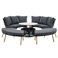 ZESTAW MEBLI OGRODOWYCH WYPOCZYNKOWYCH HOLAND 2W1