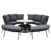 ZESTAW MEBLI OGRODOWYCH WYPOCZYNKOWYCH HOLAND 2W1