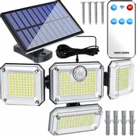 LAMPA SOLARNA LED 4w1 ZEWNĘTRZNA ULICZNA CZUJNIK RUCHU ZMIERZCHU + PILOT