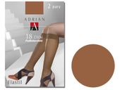 Podkolanówki Elastil Adrian 2 pary klasyczne Beige Uni