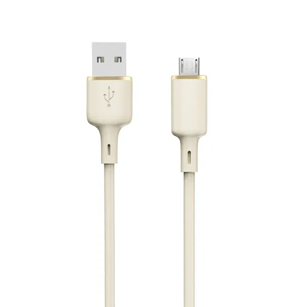 Kabel Dudao L7SM USB-A - micro USB 5A 1m - beżowy zdjęcie 1