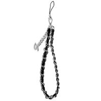 guess zawieszka gustsassk phone strapczarny/black chain metal logo charm