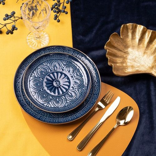 Talerz INDIE obiadowy granatowy 27 cm na Arena.pl