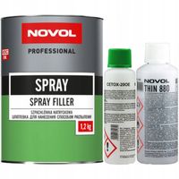 SPRAY SZPACHLÓWKA NATRYSKOWA NOVOL 1,2kg + Utwardzacz