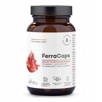 FERRACAPS ŻELAZO 30mg AURA HERBALS Wit C B6 B12 kwas foliowy 60 kapsułek