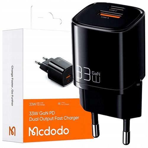 MCDODO NANO GaN ŁADOWARKA 2X USB/USB-C PD QC - 33W na Arena.pl