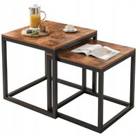 STOLIK KAWOWY 2w1 ROZKŁADANY KWADRATOWY ŁAWA LOFT ZESTAW STOLIKÓW SALONU