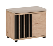 Szafka Na Buty 2- Drzwiowa 2D 60 cm + Poduszka Hickory + Czarny PEROS AM