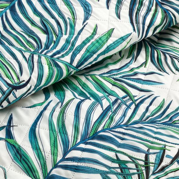 Narzuta dekoracyjna PALMS 170x210 biała w palmowe liście zdjęcie 8