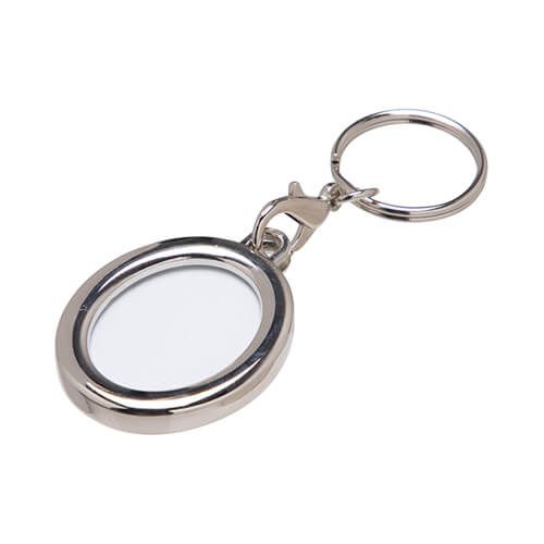 Brelok do kluczy - dwustronna ramka - owal do sublimacji zdjęcie 2