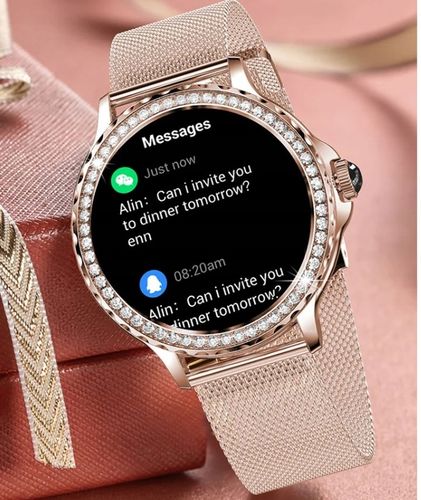 SMARTWATCH ELEGANCKI ZEGAREK DAMSKI POLSKIE MENU 2 paski na Arena.pl