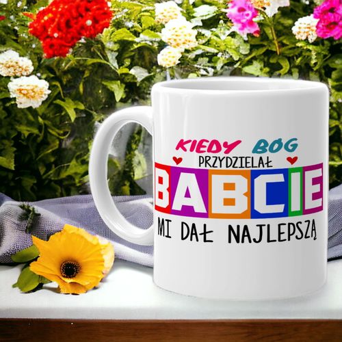 KUBEK Z NADRUKIEM ŚMIESZNY PREZENT DZIEŃ BABCI URODZINY IMIENINY BABCIA na Arena.pl