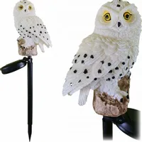 LAMPA SOLARNA LED SOWA WBIJANA OGRODU BALKON SOLAR DUŻA LAMPKA PIK OGRÓD