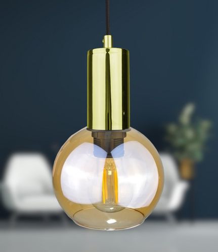 Lampa wisząca 2xE27 JANTAR GOLD na Arena.pl