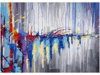 50X70CM ABSTRAKCYJNY WODOSPAD OBRAZ POKOJU DREWNINE