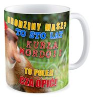 Kubek z nosaczem Polej Cza opić!