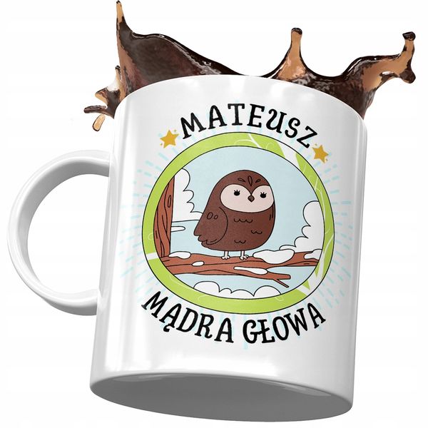 Dla Mateusza Kubek Na Urodziny Imieniny Prezent Z Nadrukiem Ze Zdjęciem zdjęcie 1