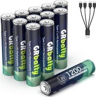 ZESTAW 12X AKUMULATORKÓW DO ŁADOWANIA - AAA 1200MWH