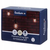 ZESTAW DO ROZBUDOWY GIRLANDY LED Z ŻARÓWKAMI FILAMENT 4M CZARNE DO OGRODU
