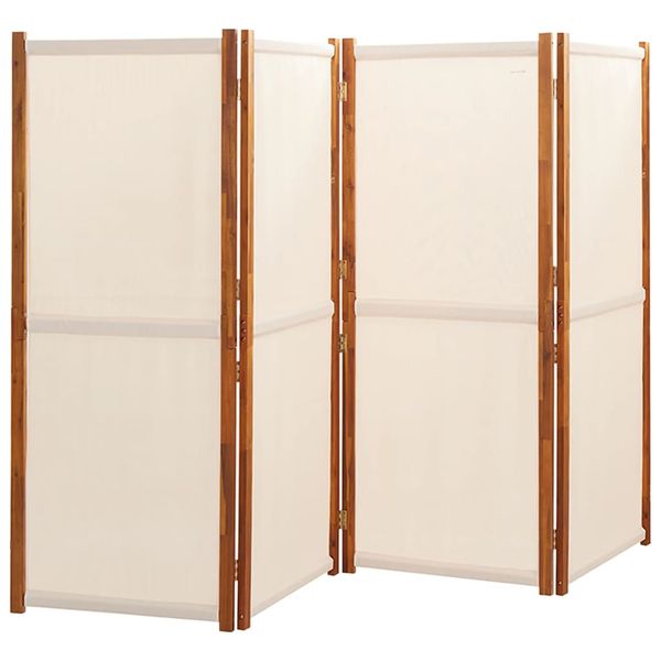 Parawan 4-panelowy, kremowy, 280 x 180 cm zdjęcie 3