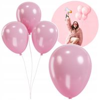 balony różowe urodzinowe dekoracja wieczór panieński 100szt 25cm impreza