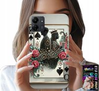ETUI DO XIAOMI REDMI 13C 4G - KARTA KRÓL KRÓLOWA POKER KARTY + SZKŁO